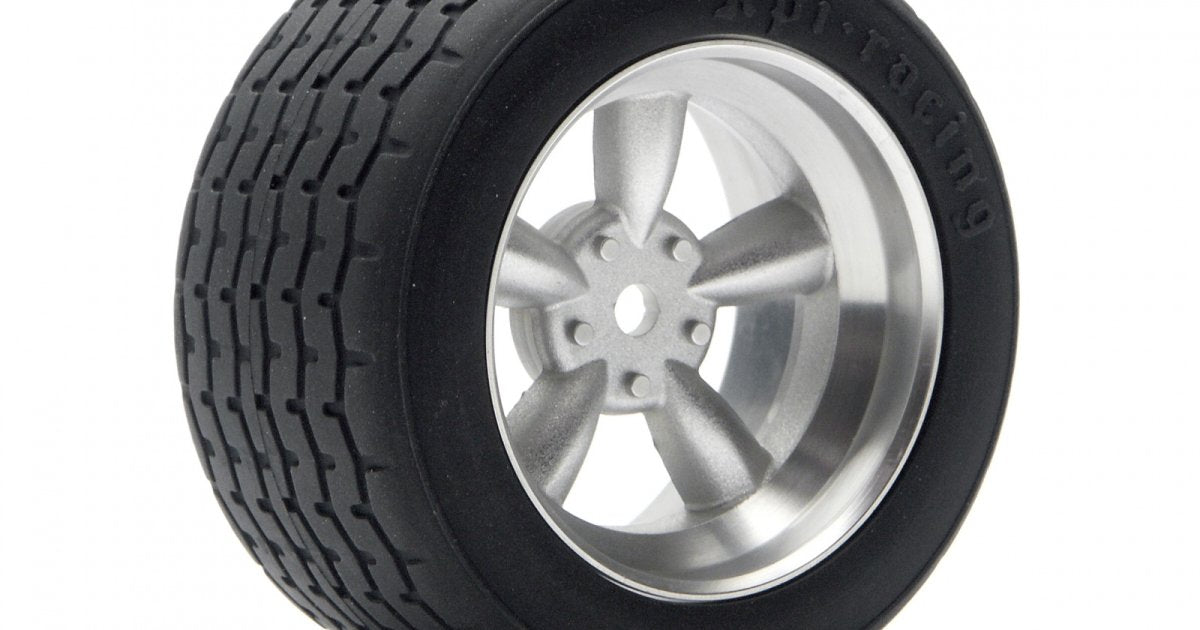 Matte Chrome Vintage 5 Spoke Wheel, 31mm, 6mm Offset (2pcs) - Model HPI3820 - HPI Racing