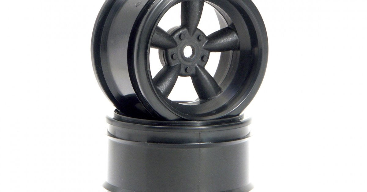 Black Vintage 5 Spoke Wheel, 31mm, 6mm Offset (2pcs) - Model HPI3821 - HPI Racing