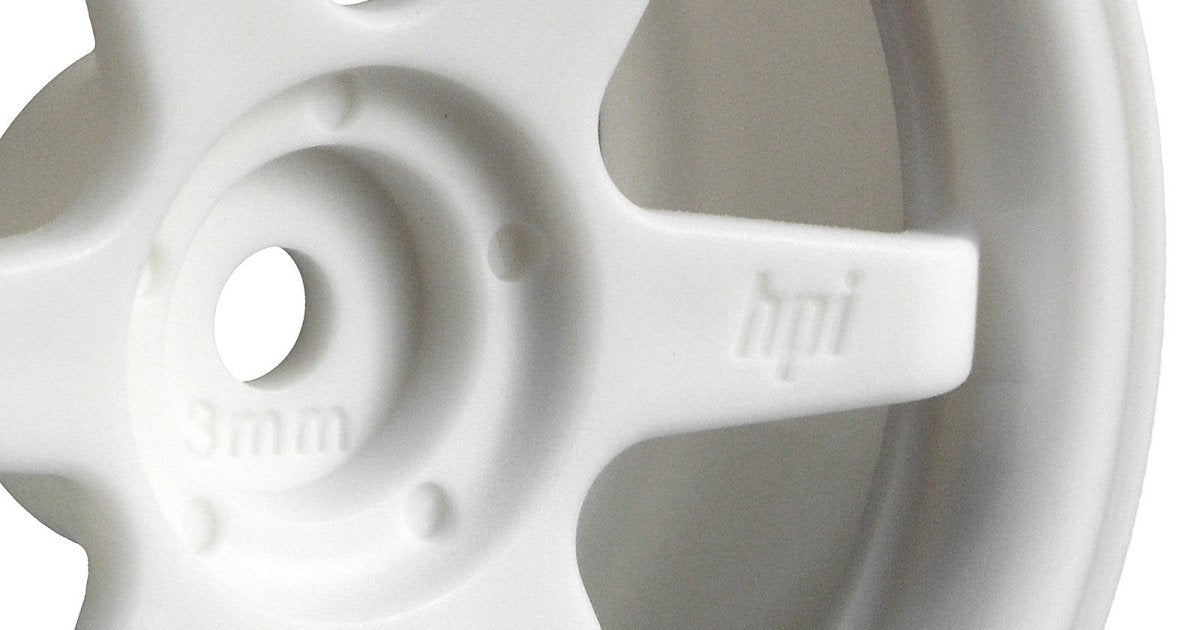 TE37 Wheel, 26mm-3mm Offset, White - Model HPI3840 - HPI Racing