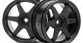 TE37 Wheels, 26mm-3mm Offset, Black, Fits 26mm Tire - Model HPI3841 - HPI Racing
