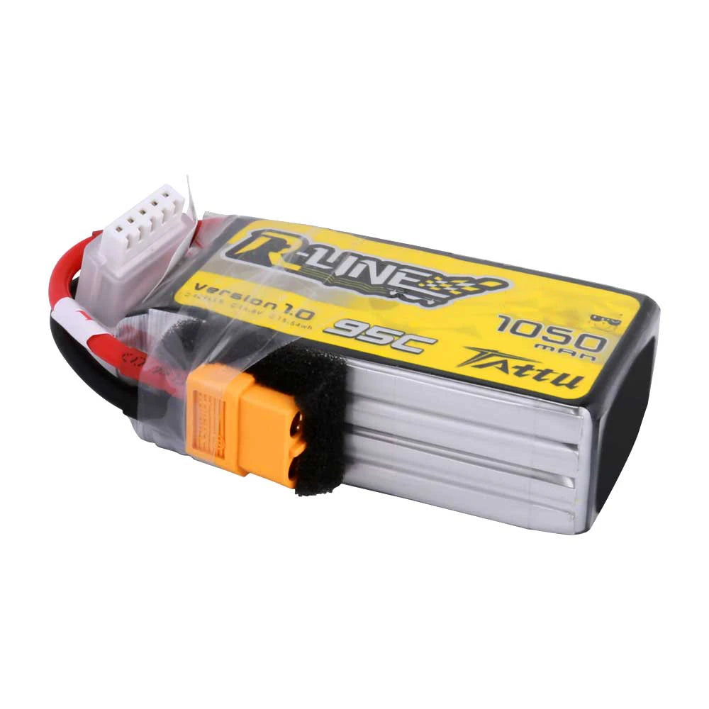 Tattu 1050mAh 4S 95C 14.8V Lipo Battery | XT60 Plug | R-Line 1.0