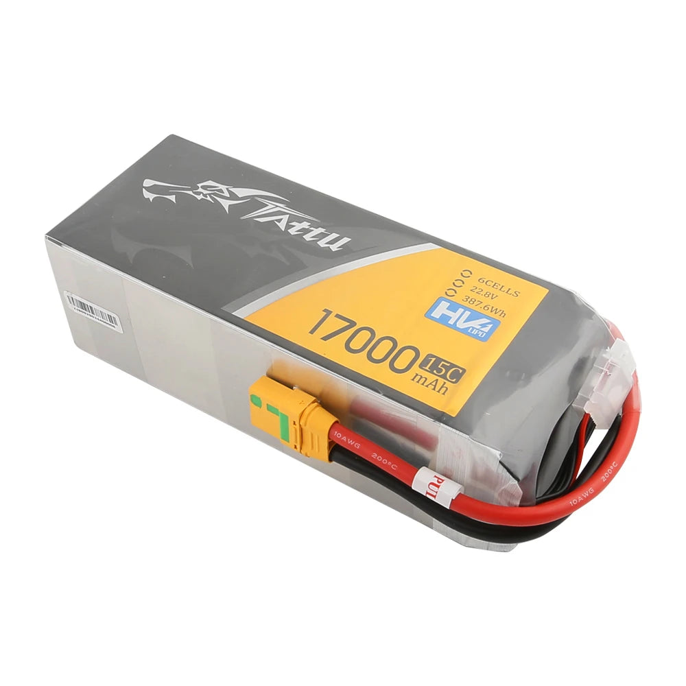 Tattu 17000mAh 6S 15C 22.8V(HV) Lipo Battery | XT90-S Plug | UAV Classic