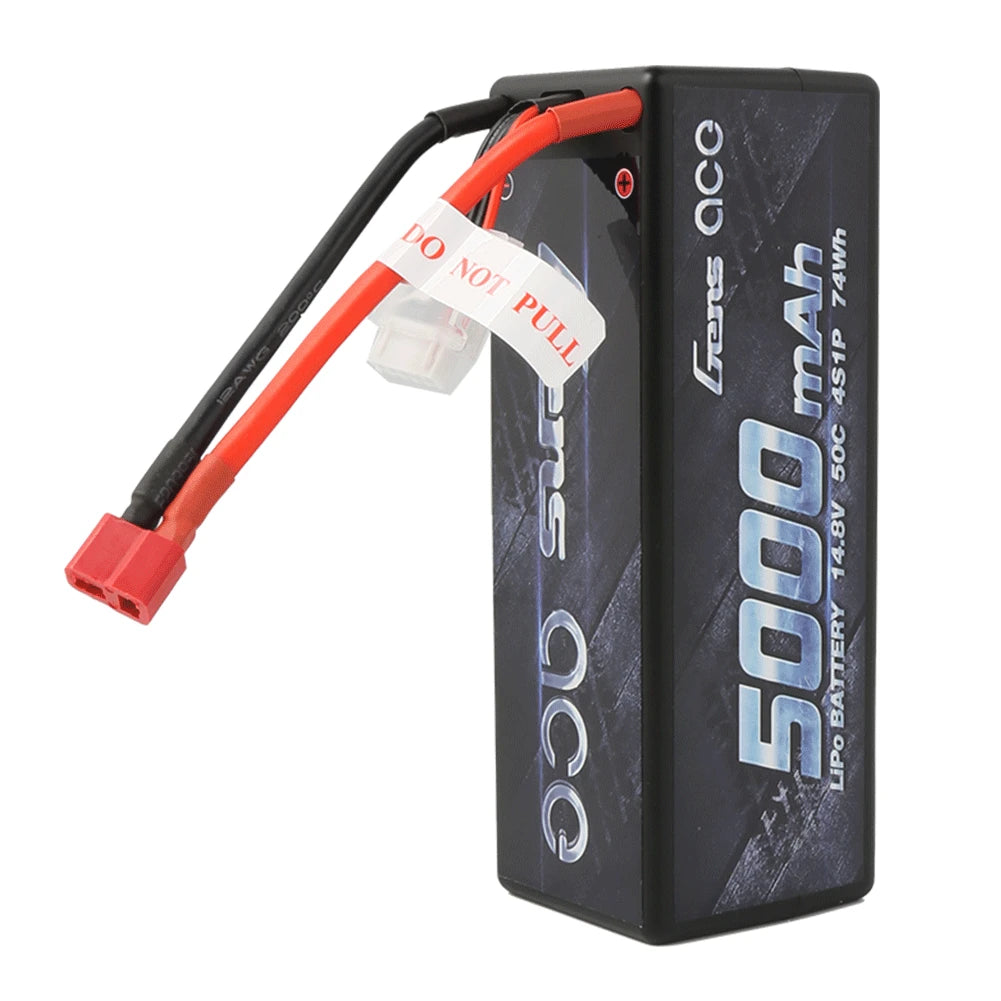 Gens ace 5000mAh 4s 50C 14.8V HardCase Lipo Battery 14# with Deans Plug