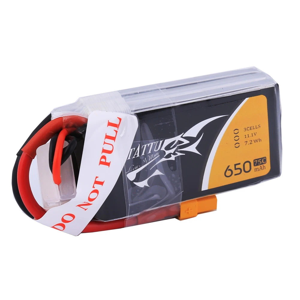 Tattu 650mAh 3S 75C 11.1V Lipo Battery | XT30 Plug | FPV Classic