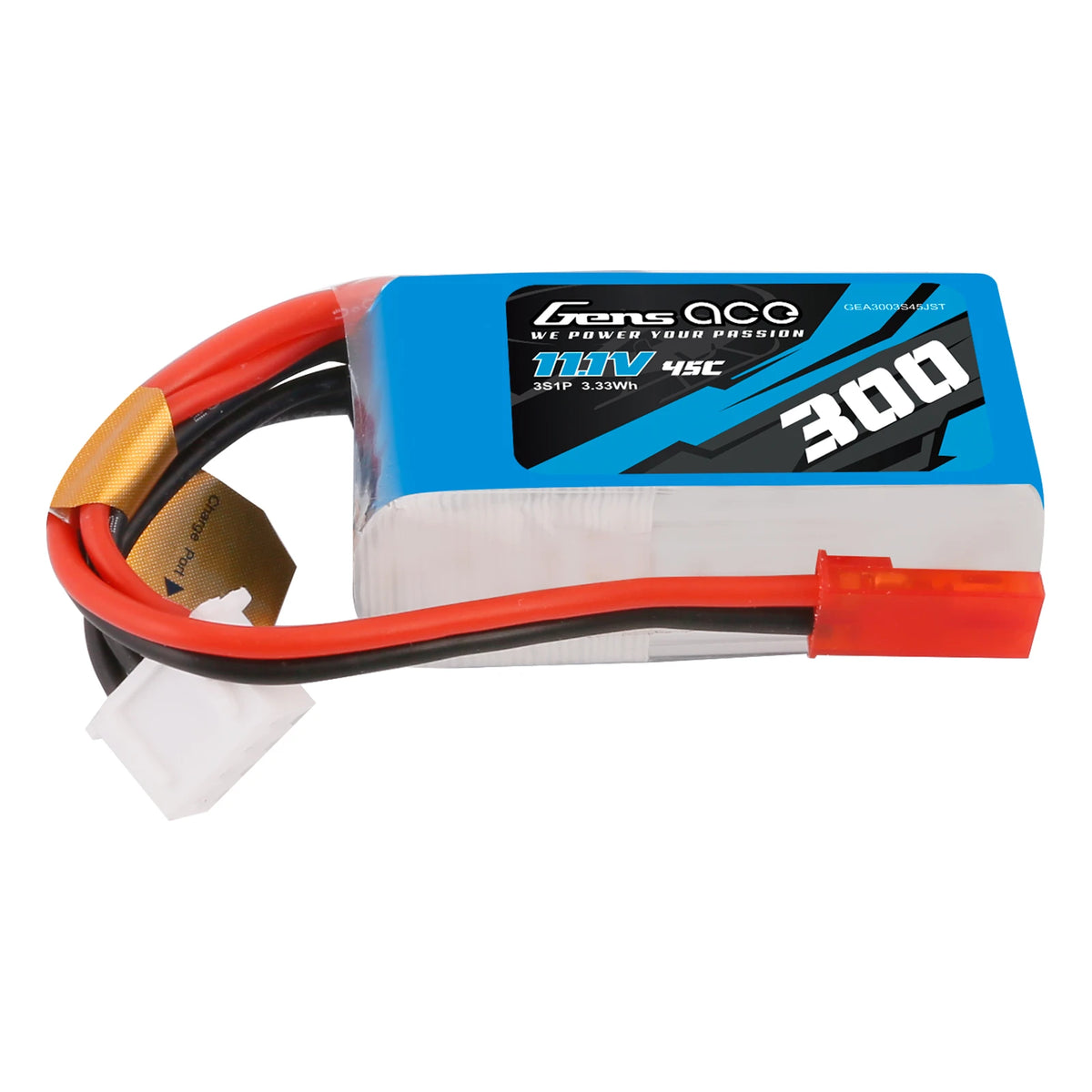 Gens ace 300mAh 3S 45C 11.1V Lipo Battery | JST Plug | Air Classic (Non-G-Tech)
