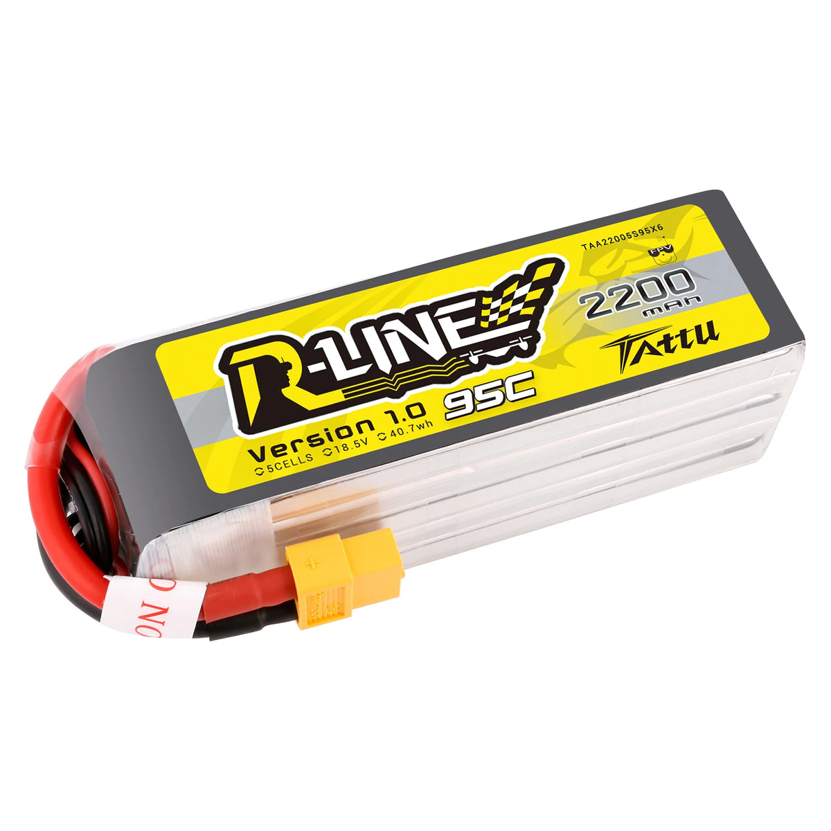 Tattu 2200mAh 5S 95C 18.5V Lipo Battery | XT60 Plug | R-Line 1.0