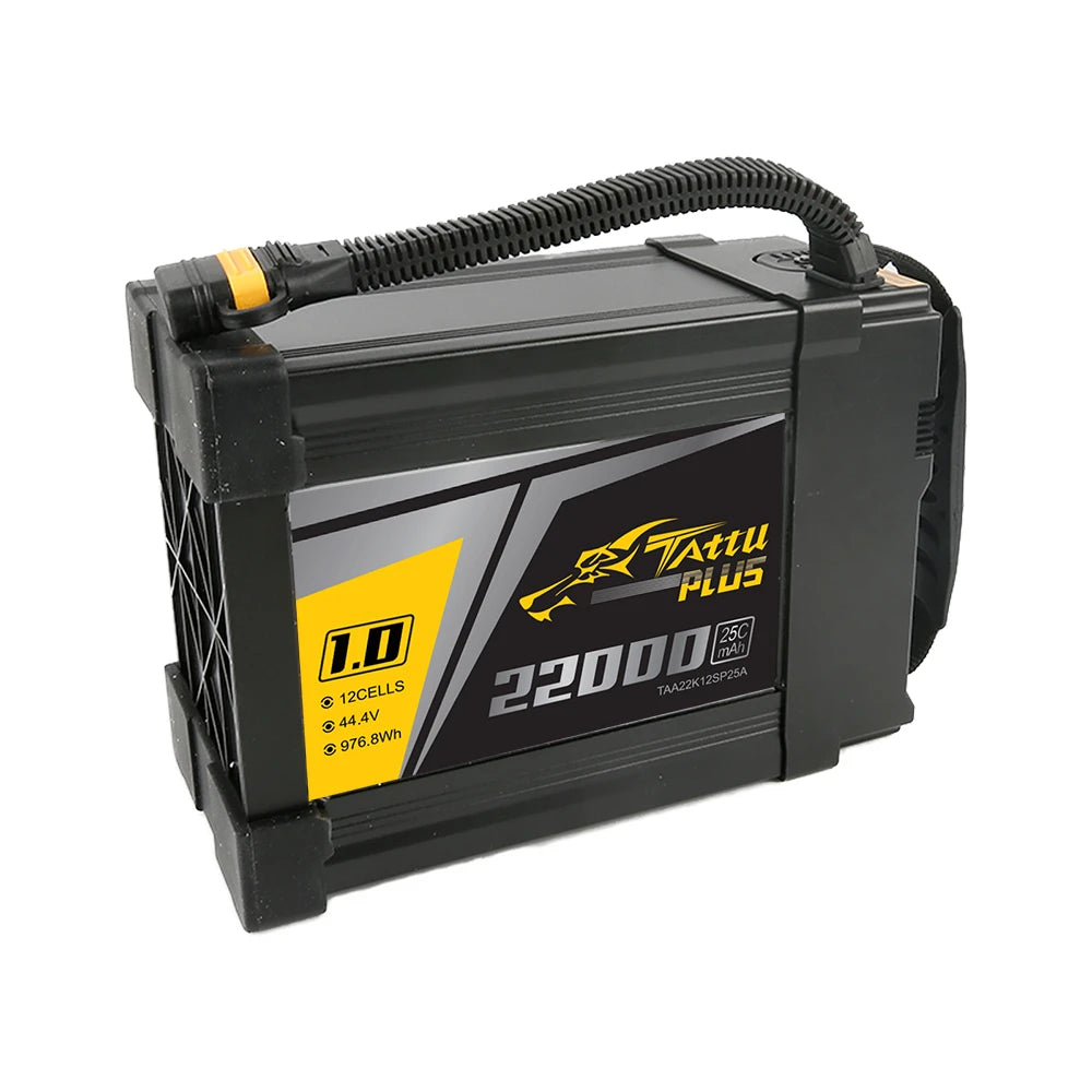 Tattu 22000mAh 12S 25C 44.4V Smart Lipo Battery | AS150 Plug | Tattu Plus