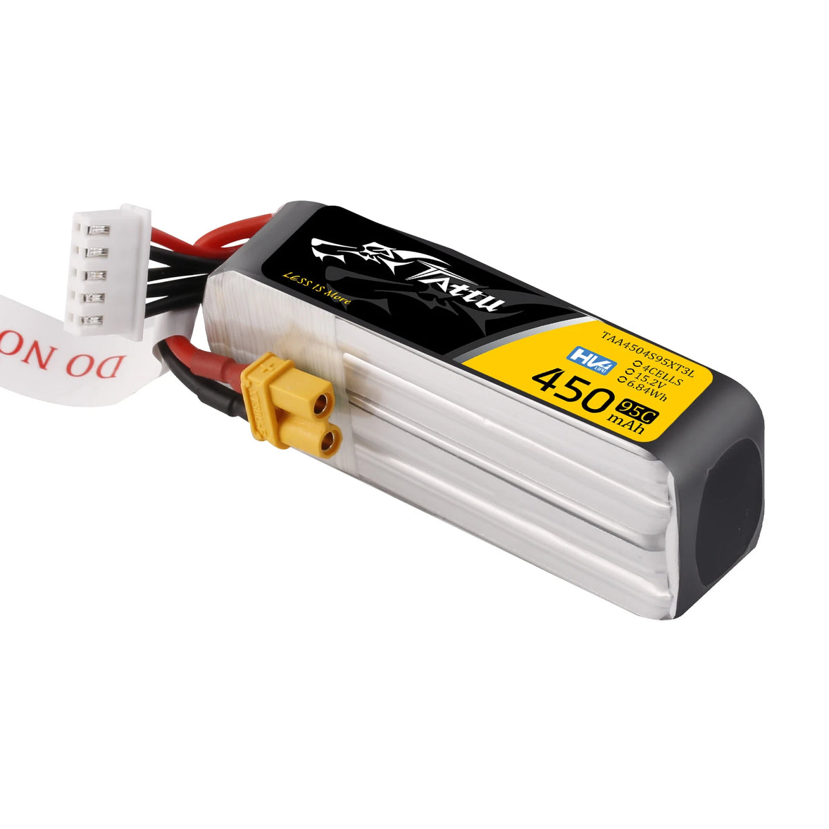 Tattu 450mAh 4S 95C 15.2V(HV) Long Lipo Battery | XT30 Plug | FPV Classic