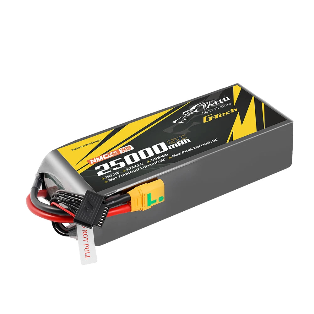 Tattu 25000mAh 6S 10C 22.2V Lipo Battery | XT90S-F Plug | Semi-solid