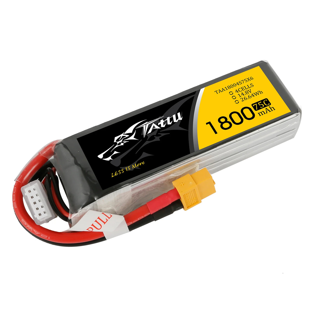 Tattu 1800mAh 4S 75C 14.8V Lipo Battery | XT60 Plug | FPV Classic