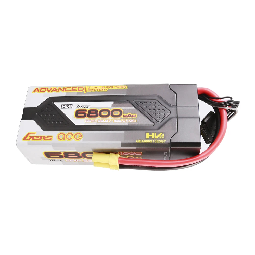Gens ace 6800mAh 6S 100C 22.8V(HV) Lipo Battery | Hardcase | EC5 Plug | Advanced