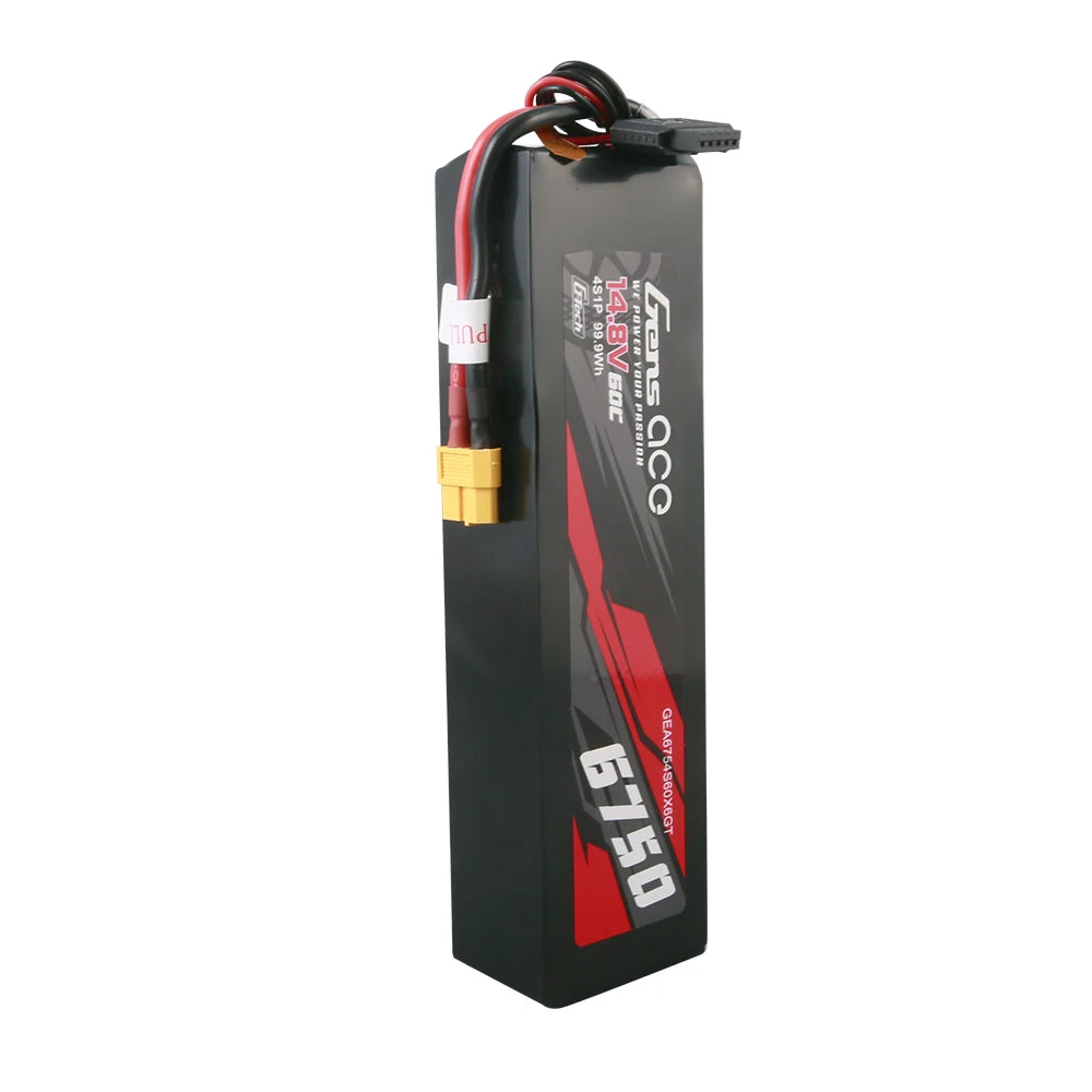 Gens ace 6750mAh 4S 60C 14.8V Lipo Battery | XT60 Plug | Car Classic