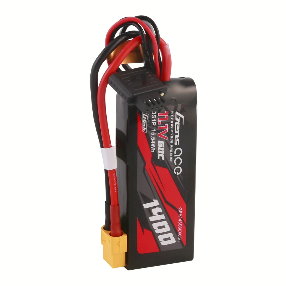Gens ace 1400mAh 3S 60C 11.1V Lipo Battery | XT60 Plug | Car Classic