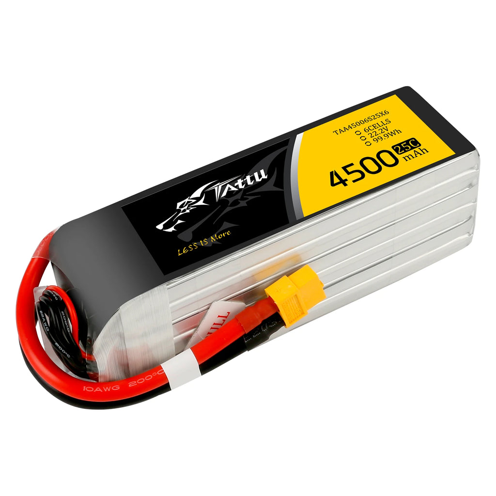Tattu 4500mAh 6S 25C 22.2V Lipo Battery | XT60 Plug | UAV Classic