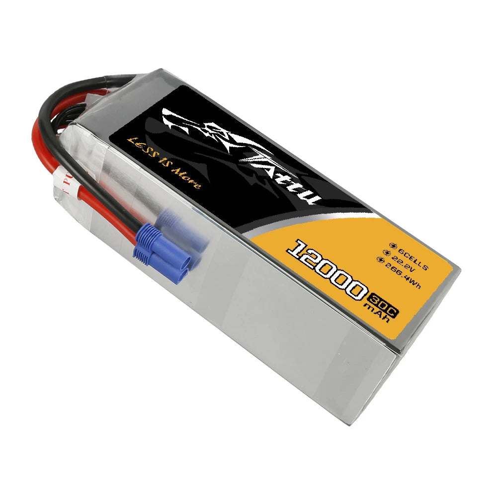 Tattu 12000mAh 6S 30C 22.2V Lipo Battery | EC5 Plug | UAV Classic