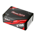 Gens ace 5700mAh 2S 60C 7.4V Saddle Lipo Battery | Hardcase | 4.0mm bullet to Deans Plug | Car Classic