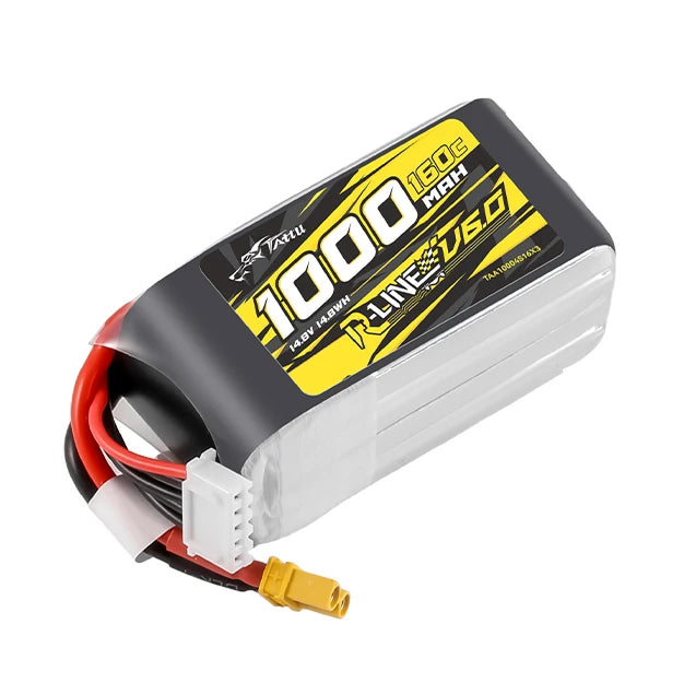 Tattu 1000mAh 4S 160C 14.8V Lipo Battery | XT30 Plug | R-Line 6.0