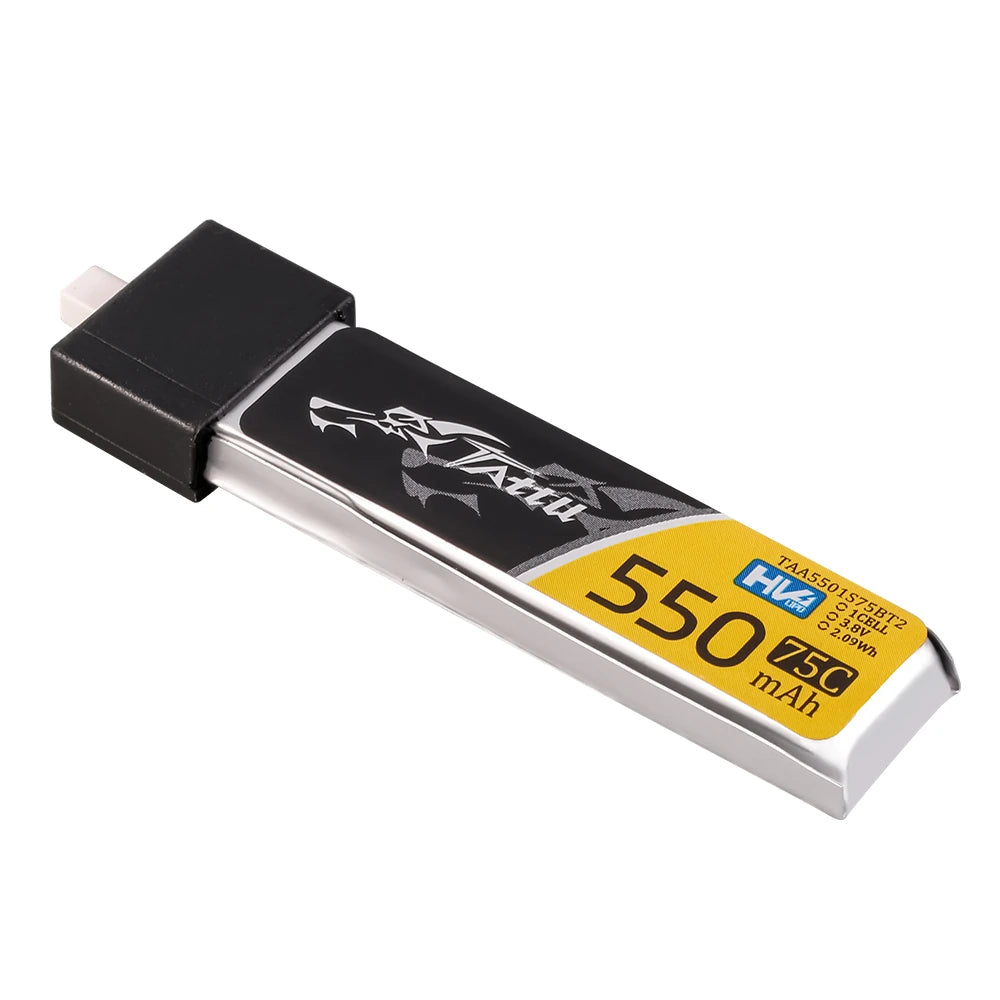 Tattu 550mAh 1S 75C 3.8V(HV) Lipo Battery | BT 2.0 Plug | FPV Classic (5pcs)