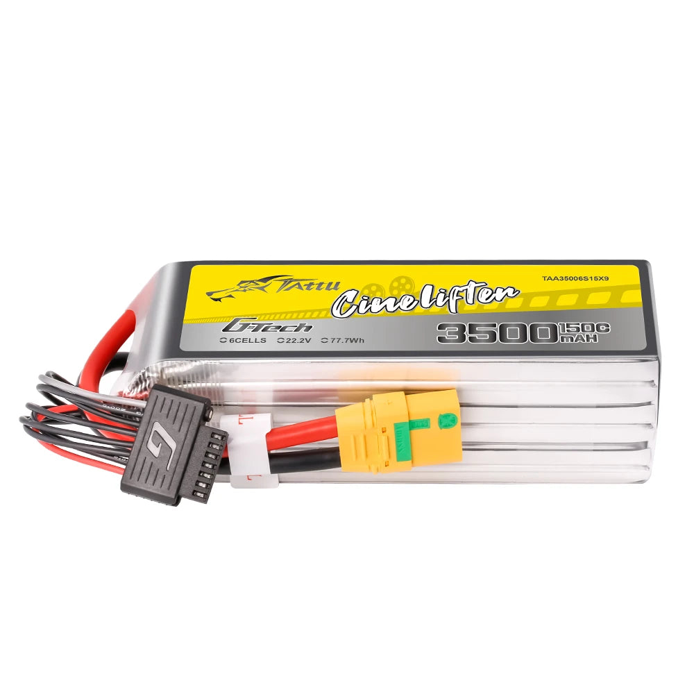 Tattu 3500mAh 6S 150C 22.2V Lipo Battery | XT90-S Plug | UAV Classic (Cinelifter)