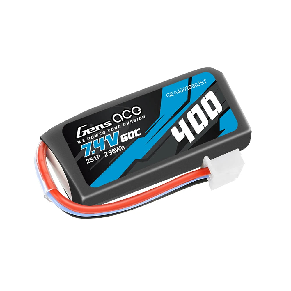 Gens ace 400mAh 2S 60C 7.4V Lipo Battery | JST-XHR Plug | Air Classic (Non-G-Tech)