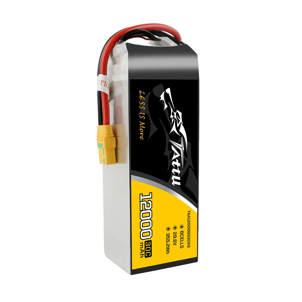 Tattu 12000mAh 8S 30C 29.6V Lipo Battery | XT90-S Plug | UAV Classic