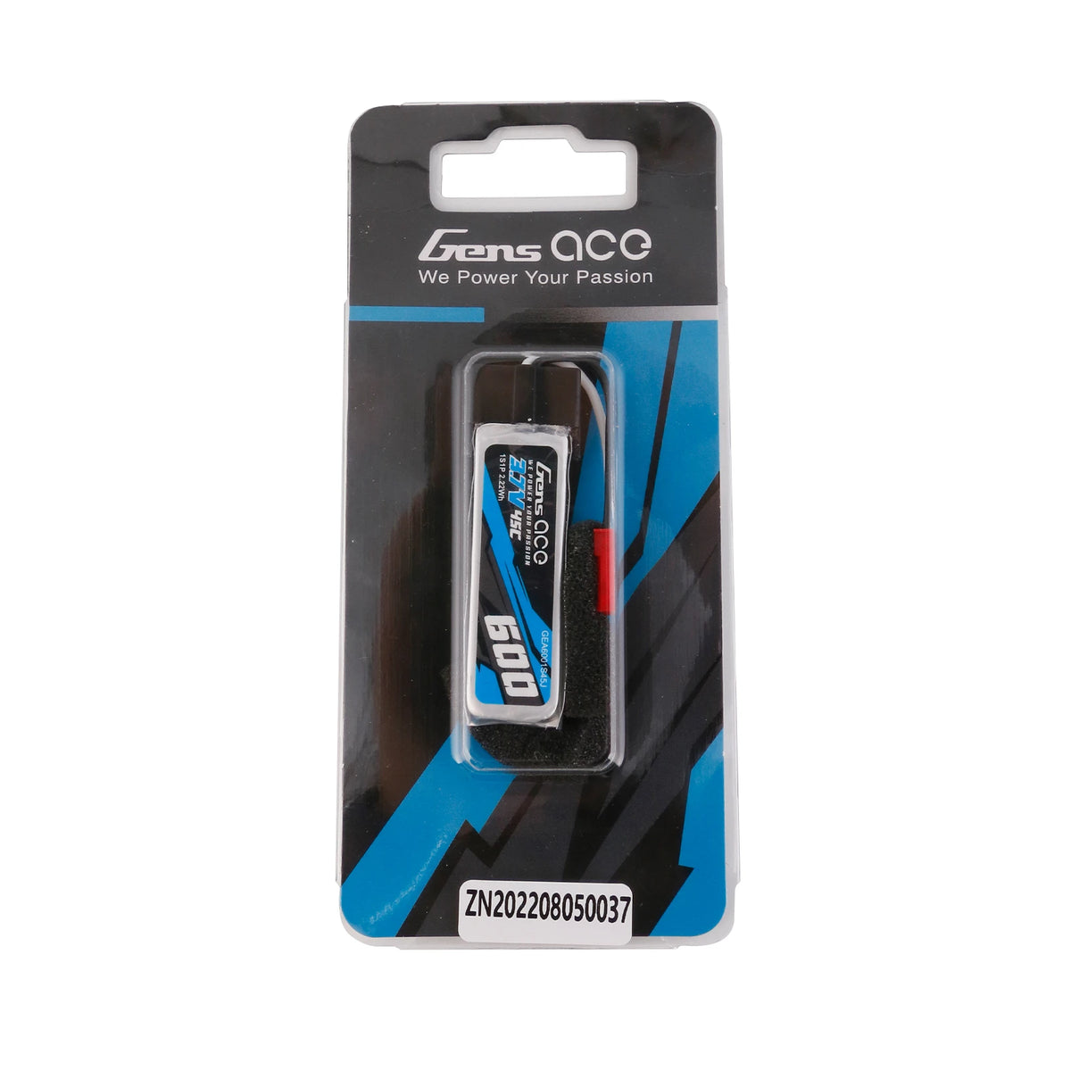 Gens ace 600mAh 1S 45C 3.7V Lipo Battery | JST-SYP Plug | Air Classic