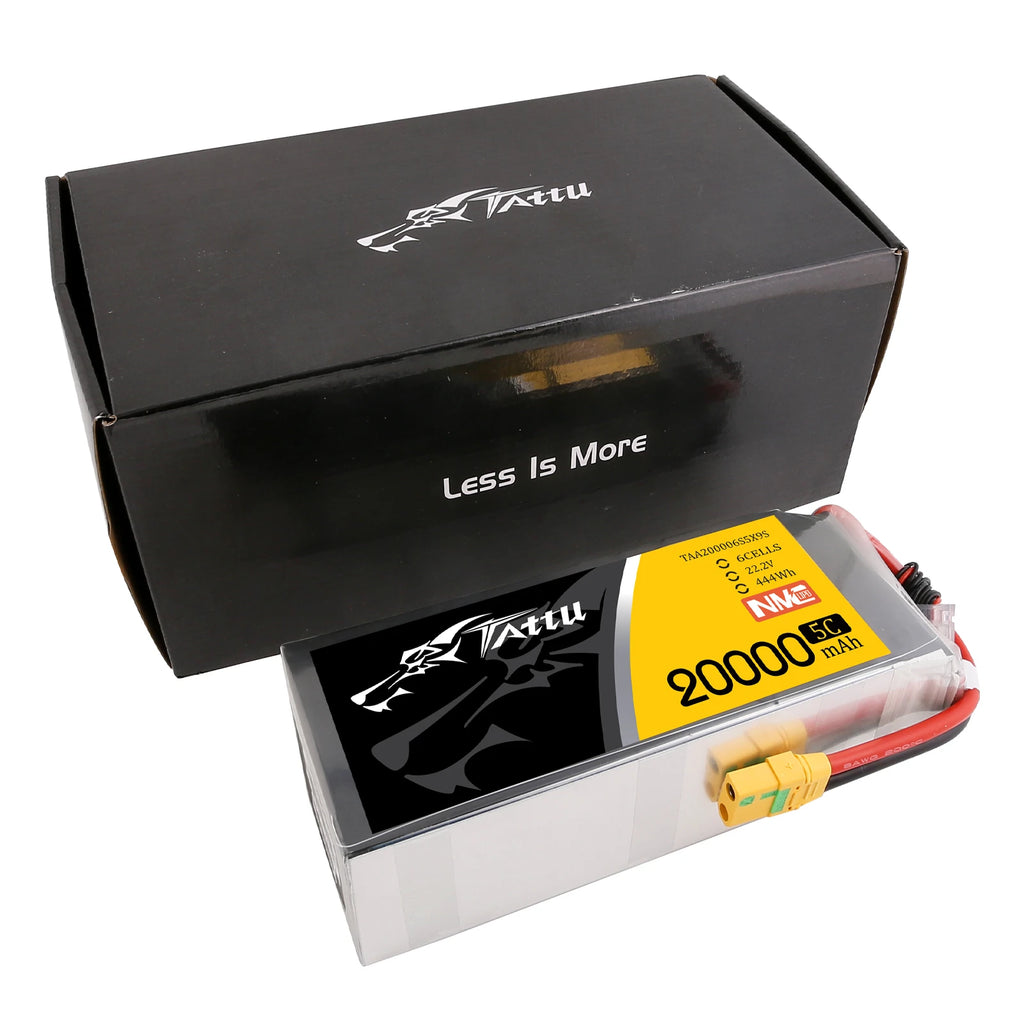 Tattu 20000mAh 6S 5C 22.2V Lipo Battery | XT90-S Plug | Semi-solid