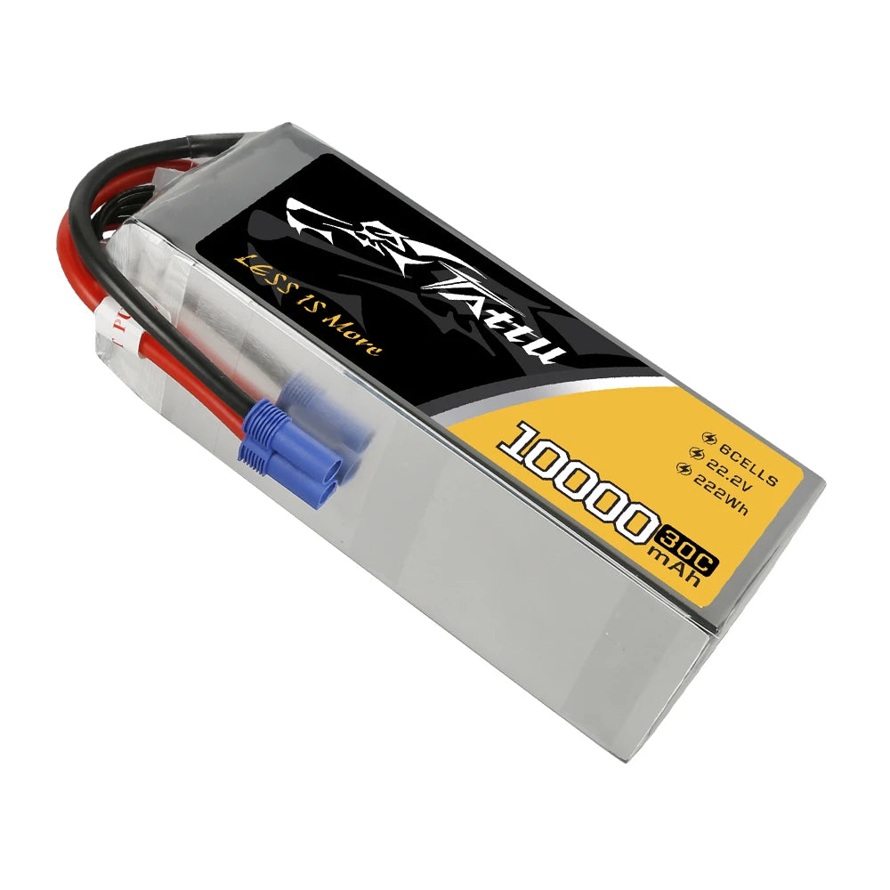 Tattu 10000mAh 6S 30C 22.2V Lipo Battery | EC5 Plug | UAV Classic