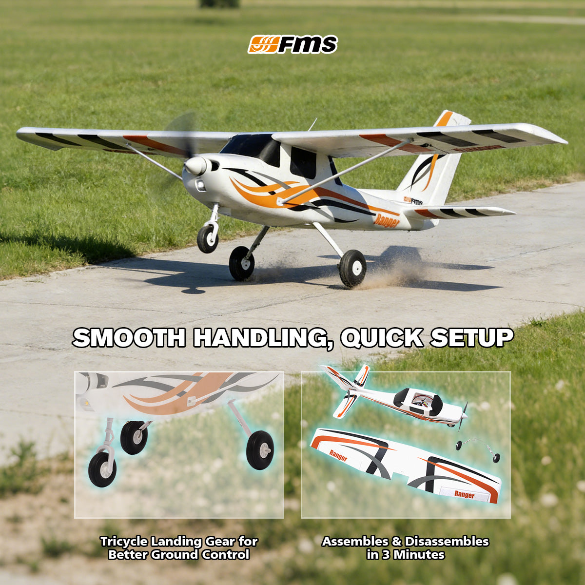 FMS 850mm (33.4") Ranger with Reflex V3, PNP / RTF
