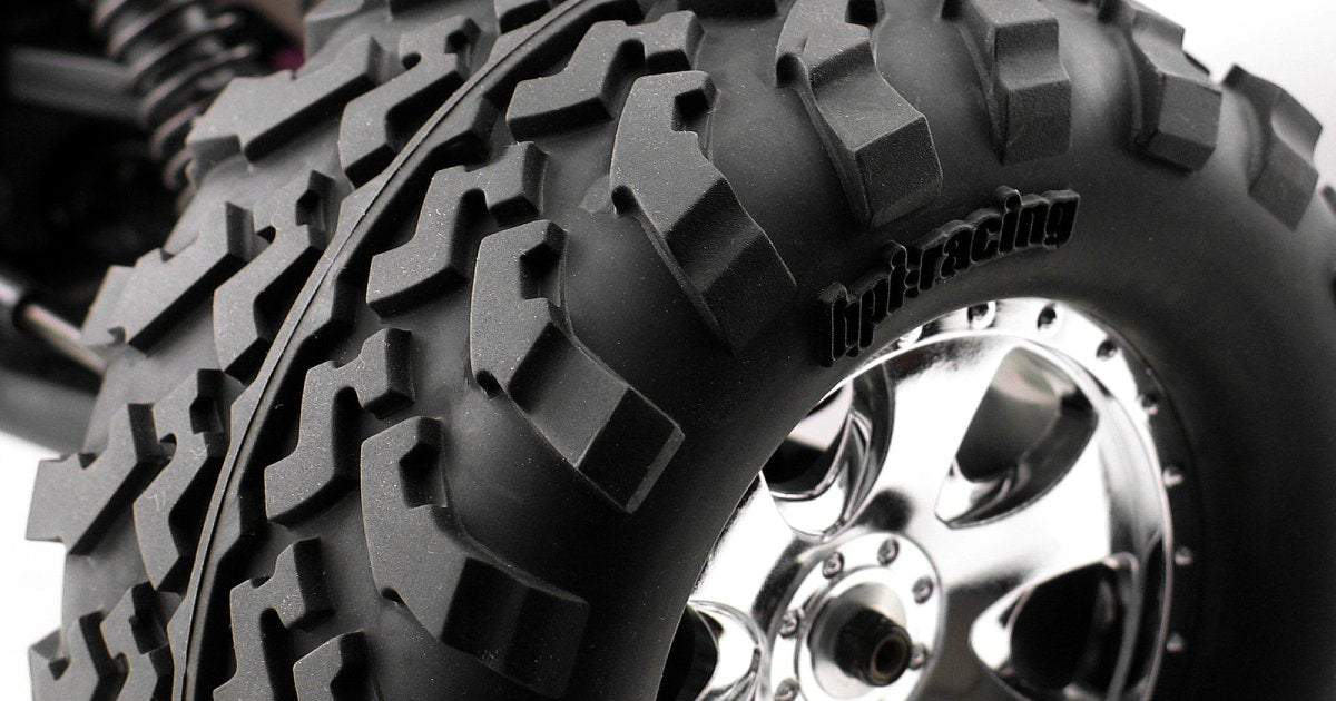 Mounted GT2 Tire, S Compound, on Warlock Wheel, Chrome Glued, Includes Molded Inserts - Model HPI4709 - HPI Racing