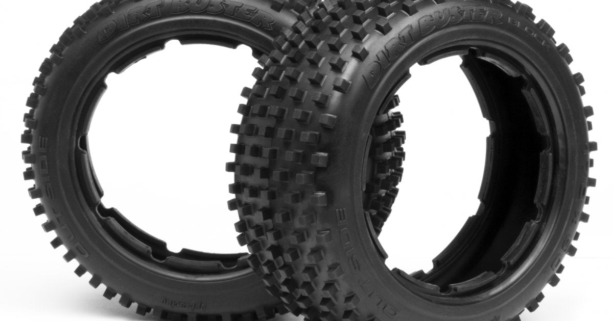 Dirt Buster Block Tire, M Compound, 170x60mm, (2pcs), Baja 5B - Model HPI4848 - HPI Racing