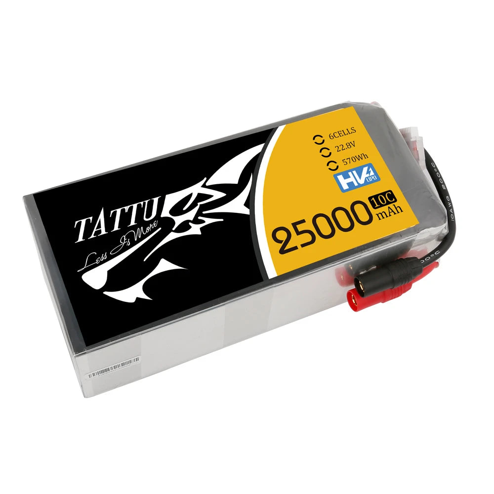 Tattu 25000mAh 6S 10C 22.8V(HV) Lipo Battery | AS150 Plug | UAV Classic