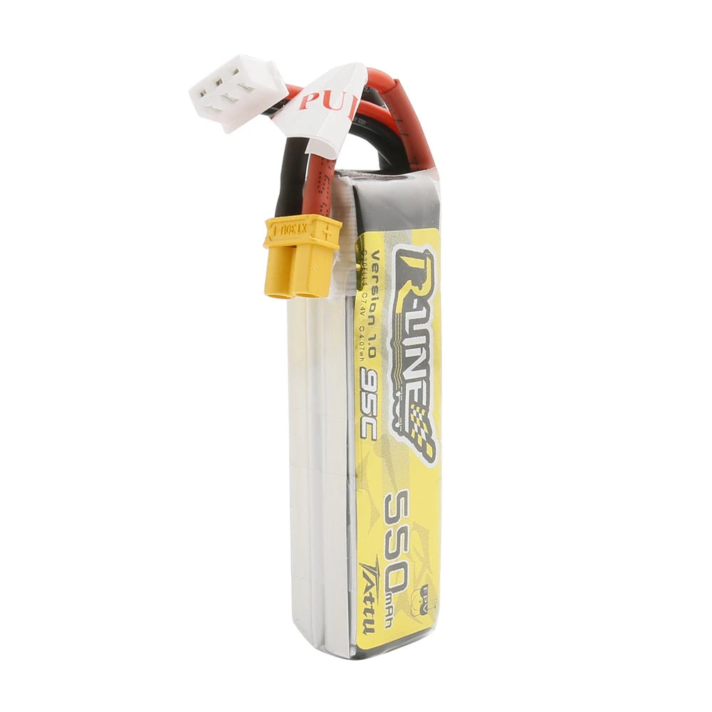 Tattu 550mAh 2S 7.4V Lipo Battery | XT30 Plug | R-Line 1.0