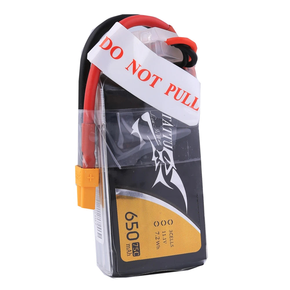 Tattu 650mAh 3S 75C 11.1V Lipo Battery | XT30 Plug | FPV Classic