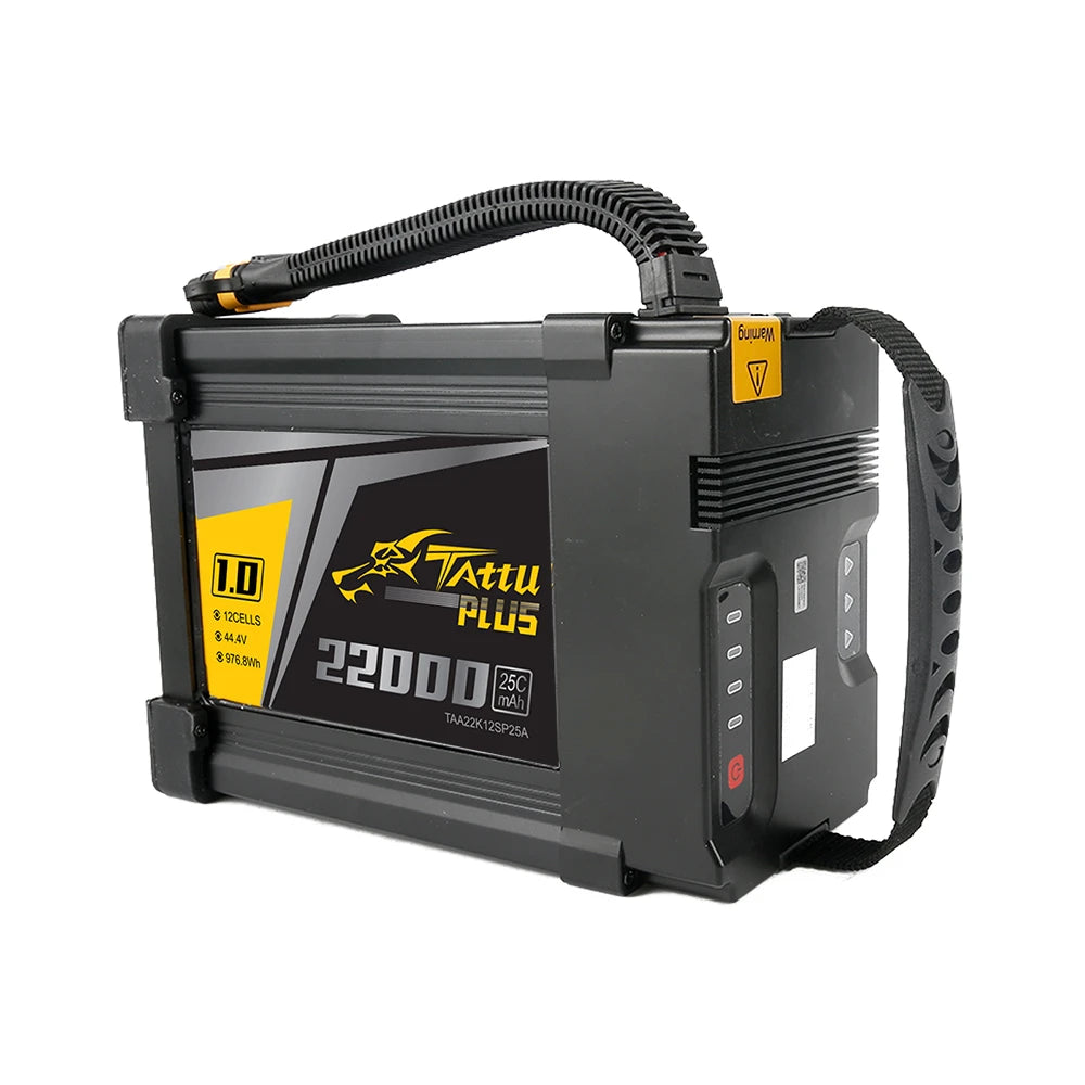 Tattu 22000mAh 12S 25C 44.4V Smart Lipo Battery | AS150 Plug | Tattu Plus