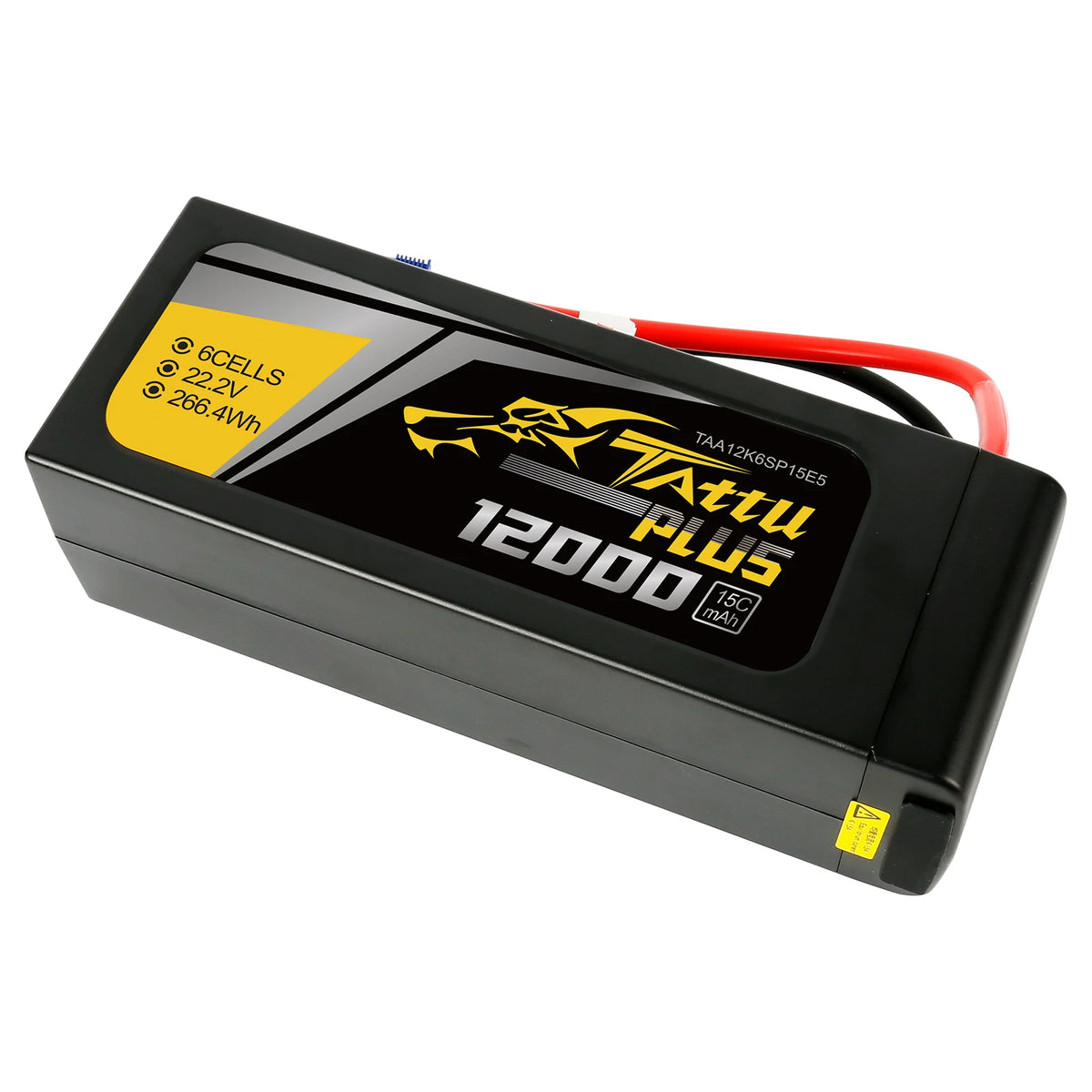 Tattu 12000mAh 6S 15C 22.2V Smart Lipo Battery | EC5 Plug | Tattu Plus (New Version)