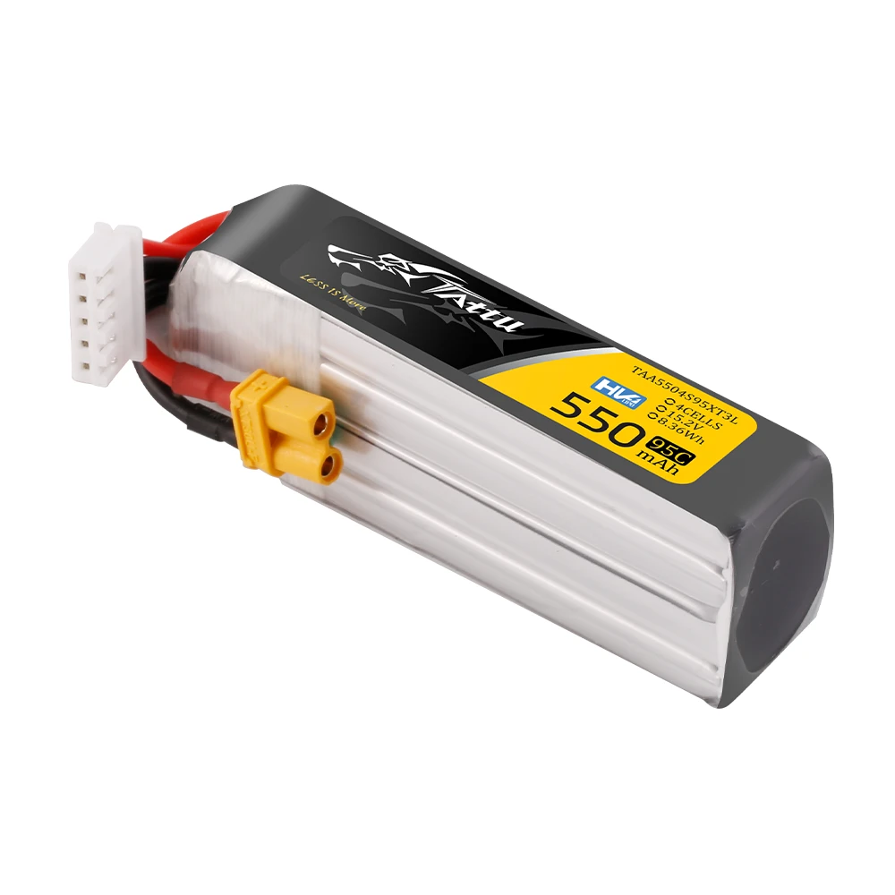 Tattu 550mAh 4S 95C 15.2V(HV) Long Lipo Battery | XT30 Plug | FPV Classic