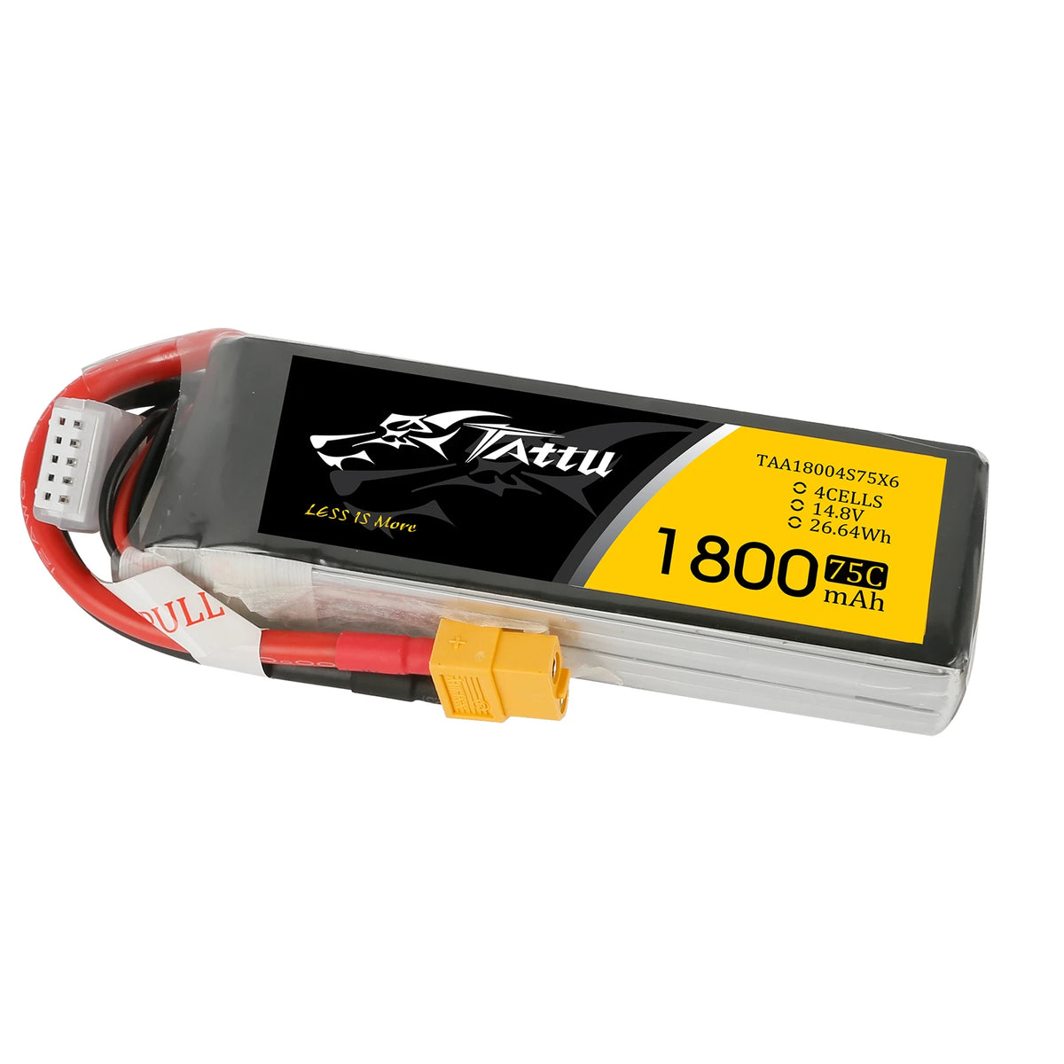 Tattu 1800mAh 4S 75C 14.8V Lipo Battery | XT60 Plug | FPV Classic