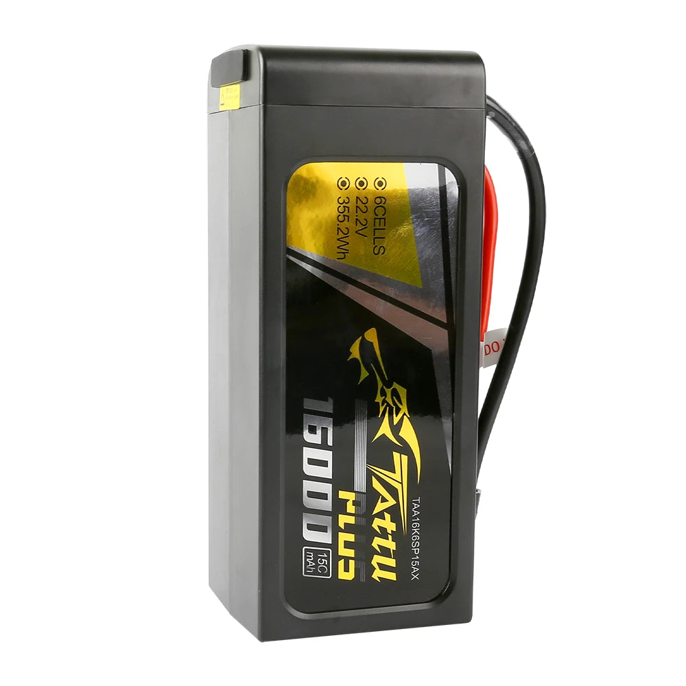 Tattu 16000mAh 6S 15C 22.2V Smart Lipo Battery | AS150 or XT150 Plug | Tattu Plus (New Version)