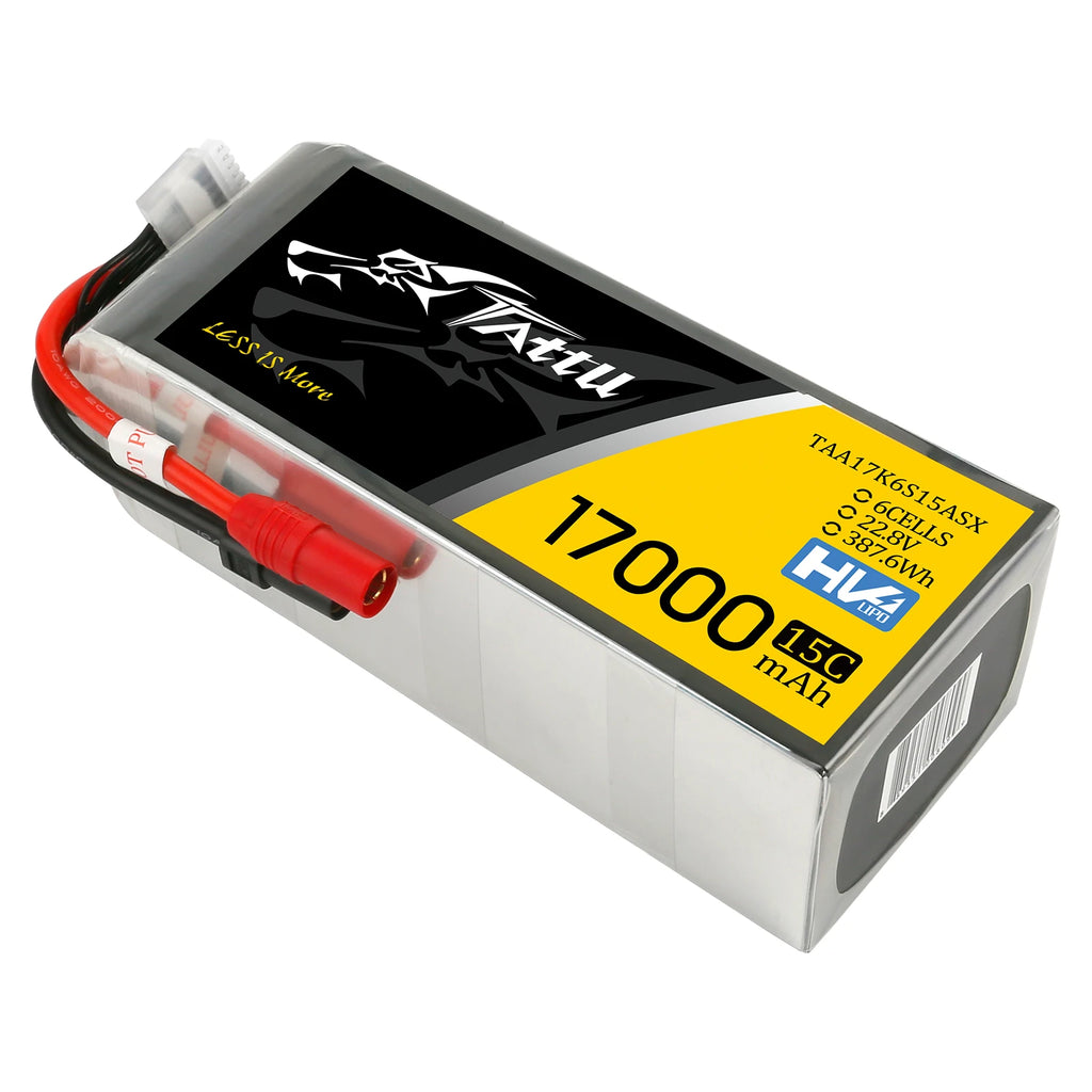 Tattu 17000mAh 6S 15C 22.8V(HV) Lipo Battery | AS150+XT150 | UAV Classic