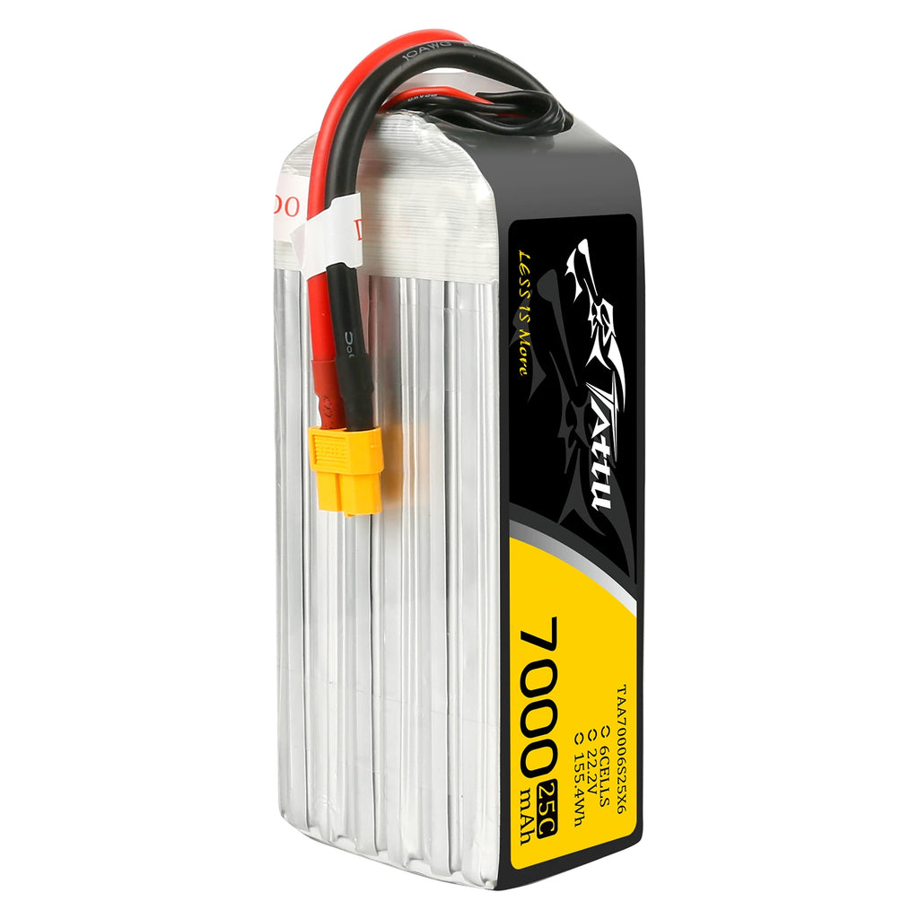 Tattu 7000mAh 6S 25C 22.2V Lipo Battery | XT60 Plug | UAV Classic