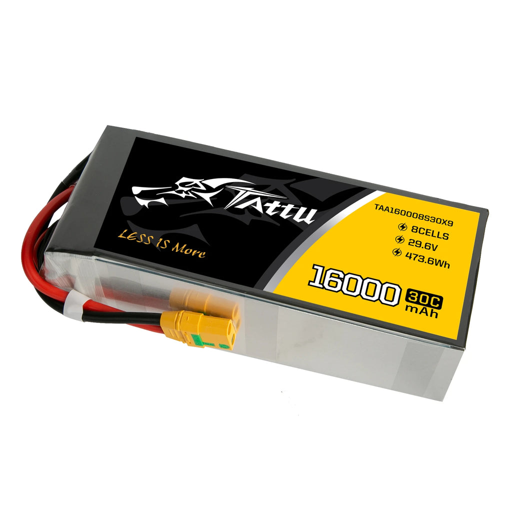 Tattu 16000mAh 8S 30C 29.6V Lipo Battery | XT90-S Plug | UAV Classic