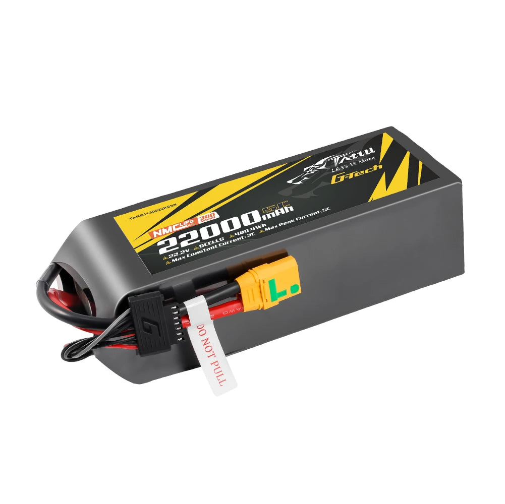 Tattu 22000mAh 6S 10C 22.2V Lipo Battery | XT90S-F Plug | Semi-solid