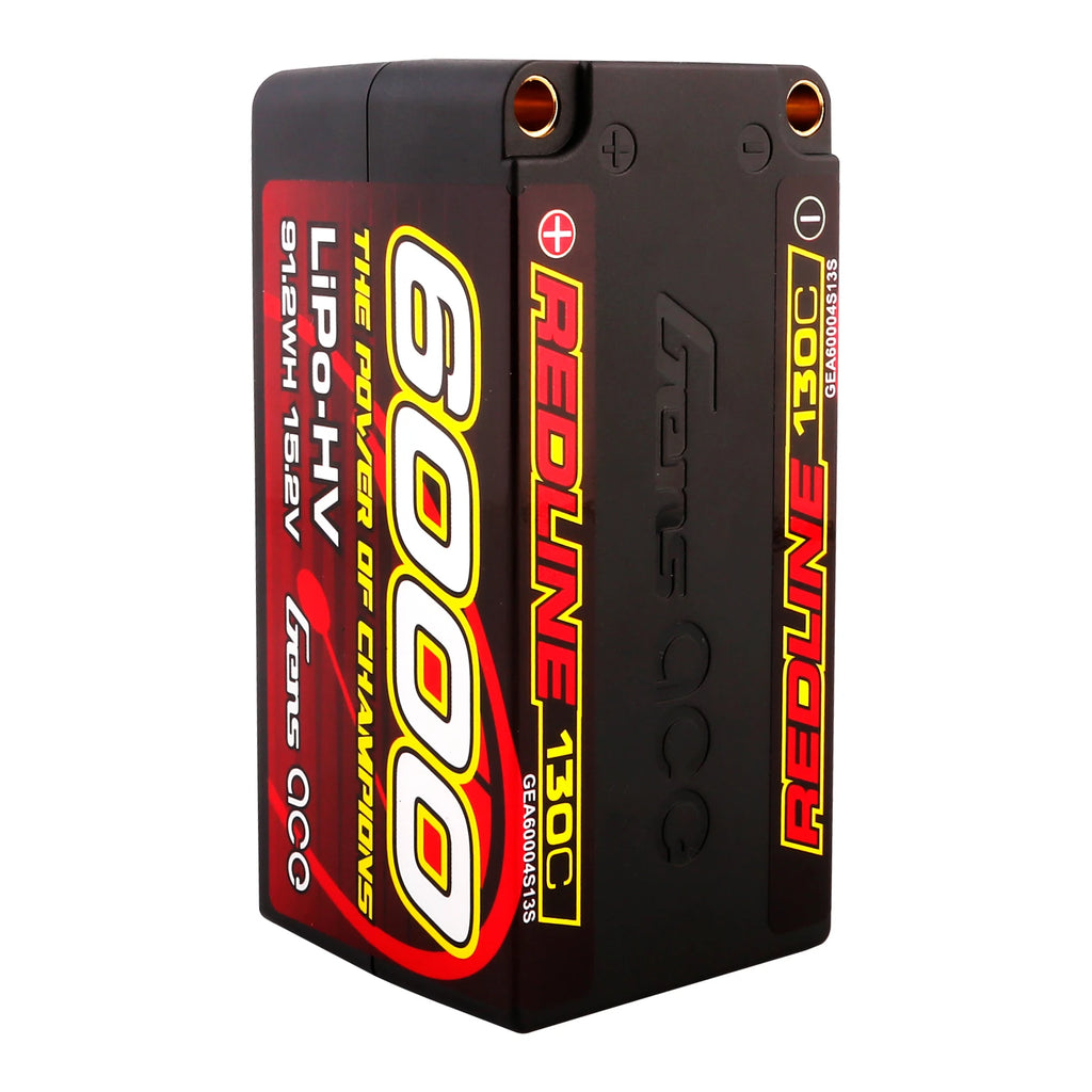 Gens ace 6000mAh 4S 130C 15.2V(HV) Lipo Battery | 5.0mm bullet | Redline 1.0