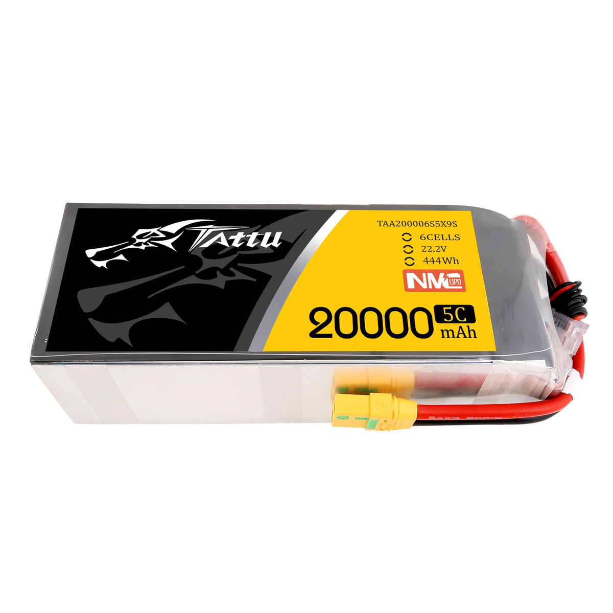 Tattu 20000mAh 6S 5C 22.2V Lipo Battery | XT90-S Plug | Semi-solid