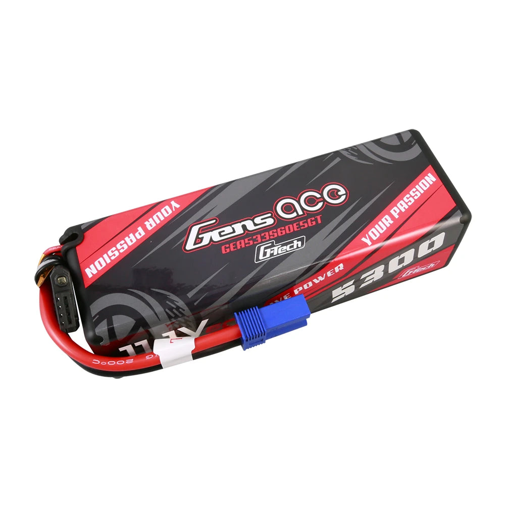 Gens ace 5300mAh 3S 60C 11.1V Lipo Battery | Hardcase | EC5 Plug | Car Classic