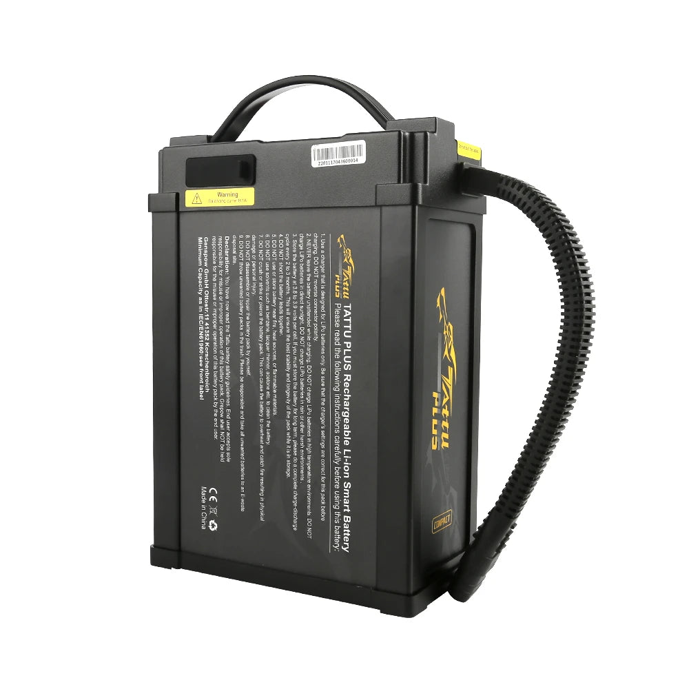 Tattu 16000mAh 12S 15C 44.4V Smart Lipo Battery | XT90-S Plug | Tattu Plus 1.0 (Compact Version)