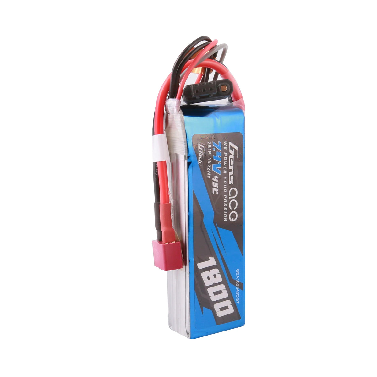Gens ace 1800mAh 2S 45C 7.4V Lipo Battery | Deans Plug | Air Classic
