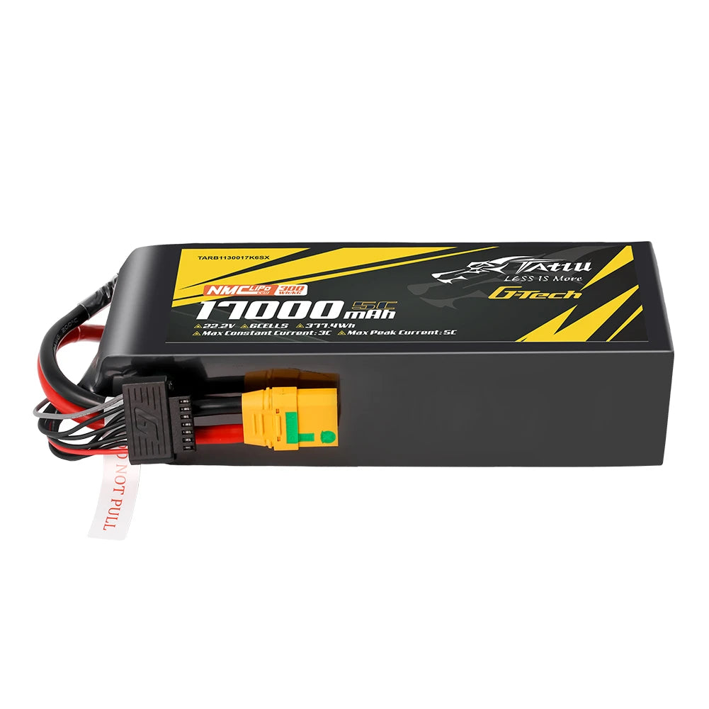Tattu 17000mAh 6S 10C 22.2V Lipo Battery | XT90S-F Plug | Semi-solid