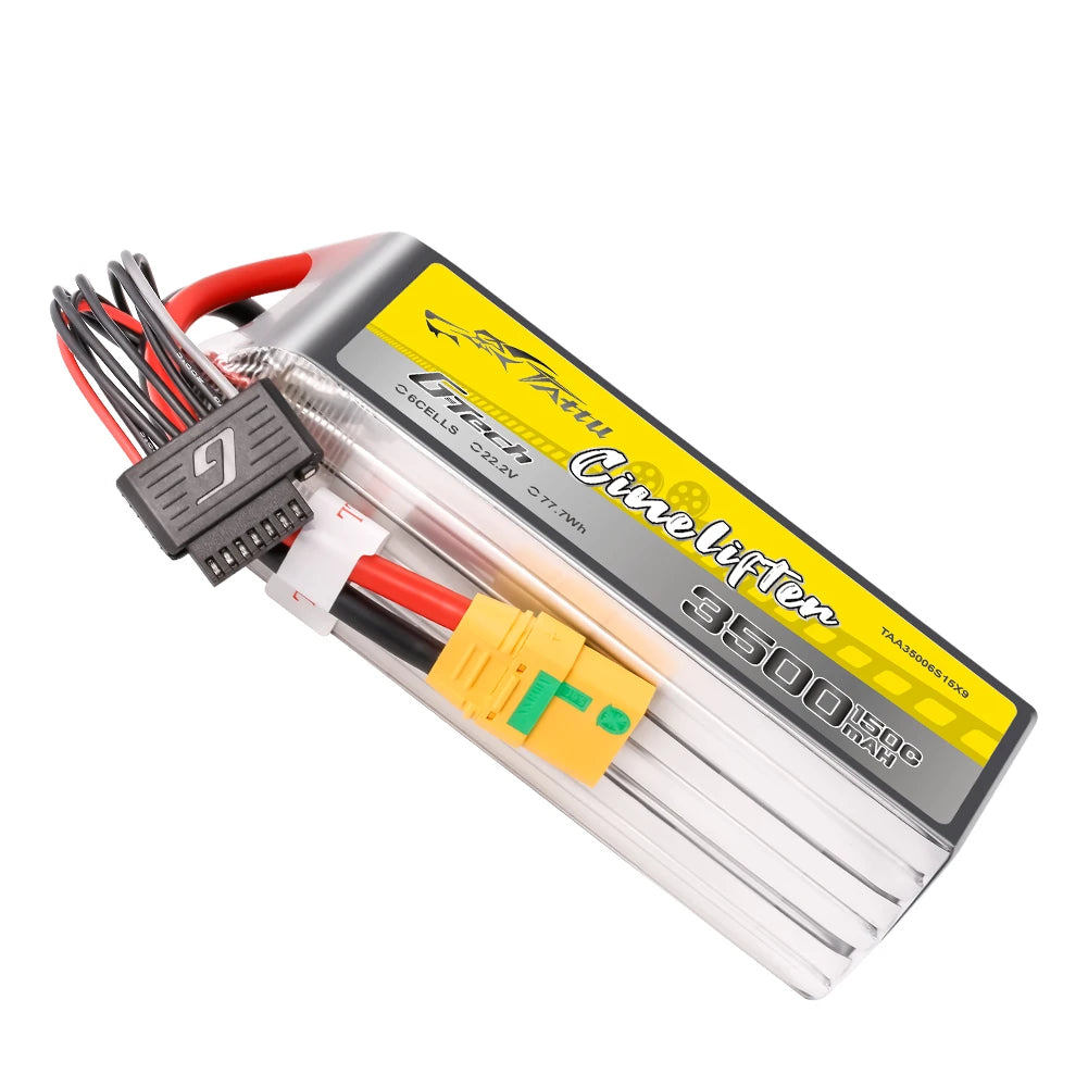 Tattu 3500mAh 6S 150C 22.2V Lipo Battery | XT90-S Plug | UAV Classic (Cinelifter)